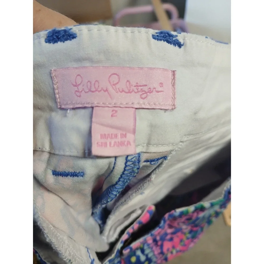 Lily Pulitzer size 2‎ shorts chipped Bermuda madina country club modest 9
